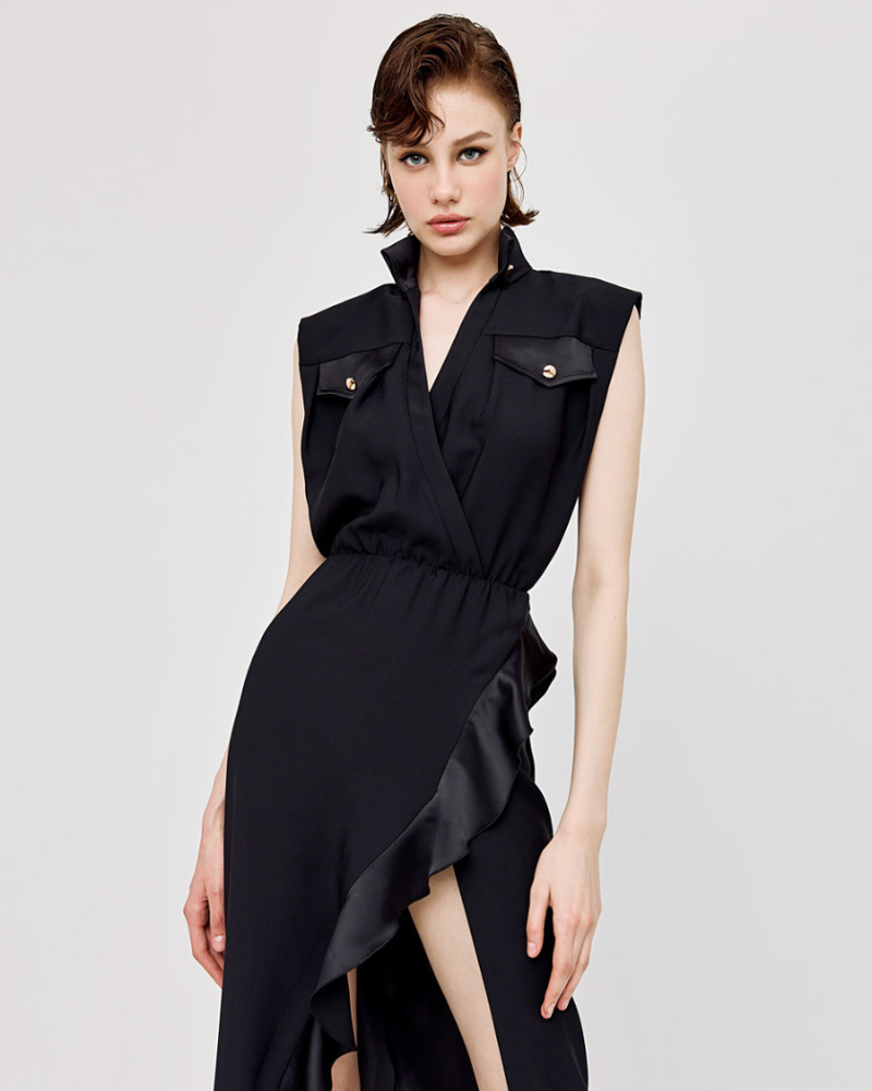 Access - Wrap Dress With Ruffles 