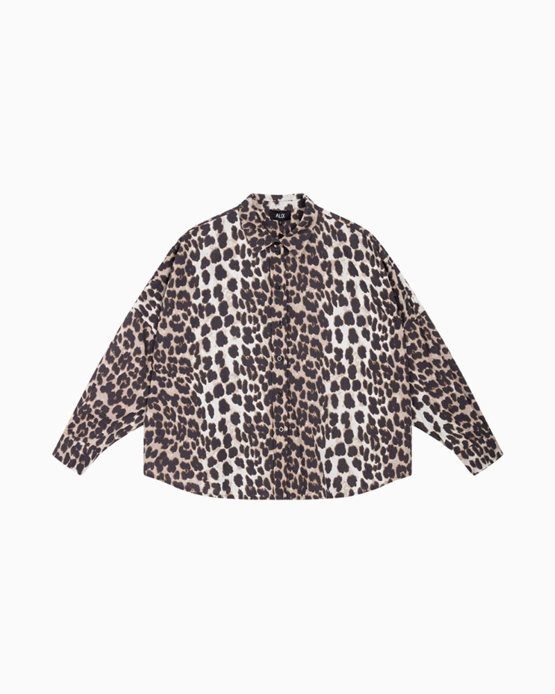 Alix The Label animal blouse front on white background – Áines Boutique