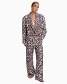 Woman wearing Alix The Label animal wide leg pants – Áines Boutique