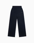 Front view of Alix black trousers with elastic waistband and relaxed fit
