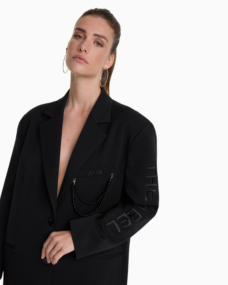 Structured ALIX blazer with embroidery and front pockets