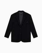 Oversized black blazer by ALIX The Label with detachable pearl detail