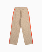 Back view of Alix wide-leg logo pants in camel with relaxed cut