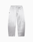 Alix The Label shiny barrel pants silver front on white background – Áines Boutique