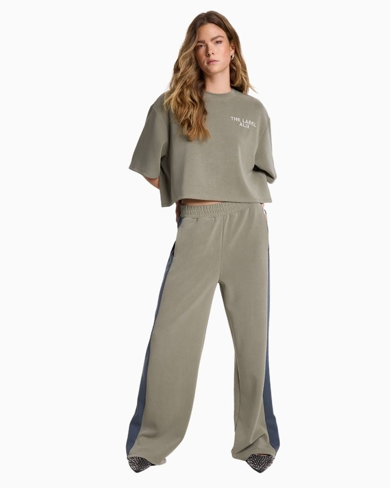 Alix The Lable - Flowy Side Tape Pants