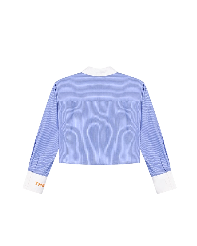 Alix The Label - Cropped Stripe Blouse