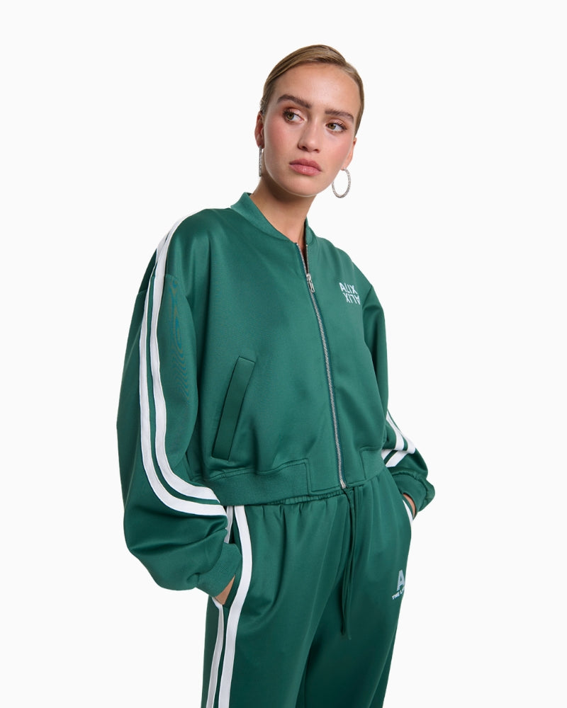 Alix The Label Tapes Training Jacket green front view