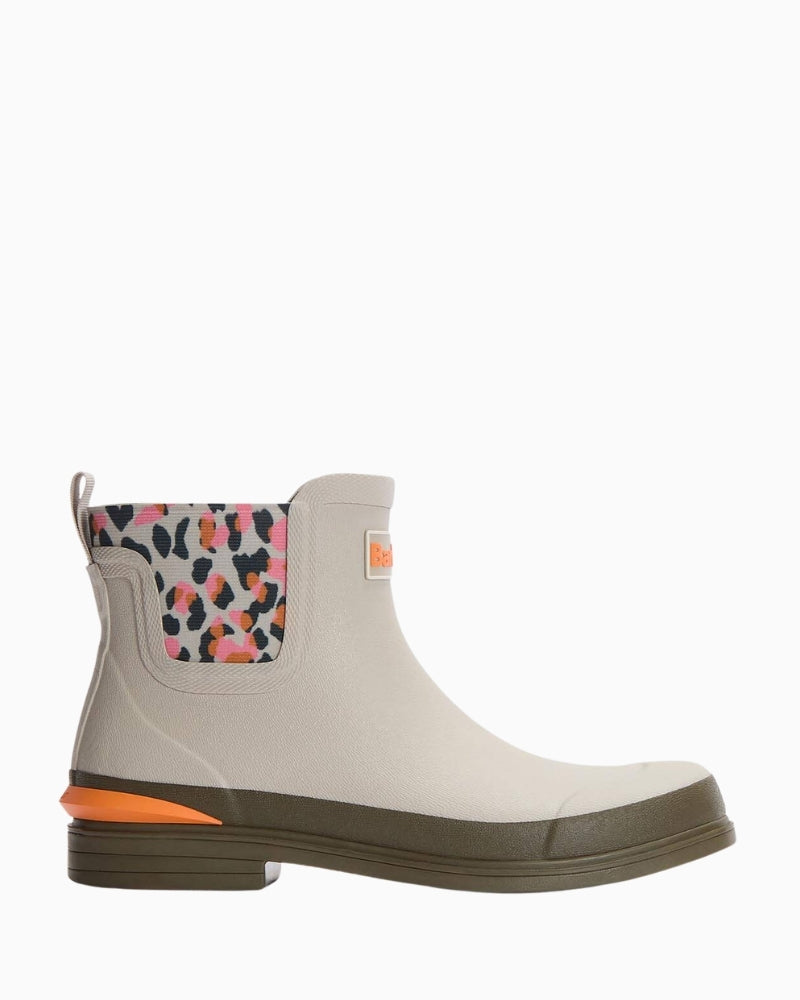 Barbour Abbeyfield packable ankle wellingtons beige side view – Áines Boutique