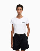 Barbour Bede t-shirt white front view woman wearing – Áines Boutique