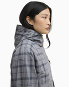 Barbour Carnforth tartan casual jacket grey side view – Áines Boutique