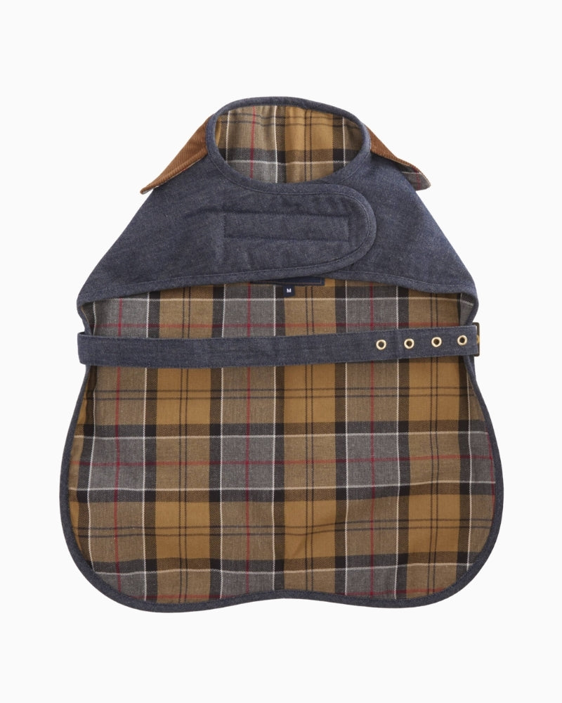 Barbour denim dry wax dog coat inside view – Áines Boutique
