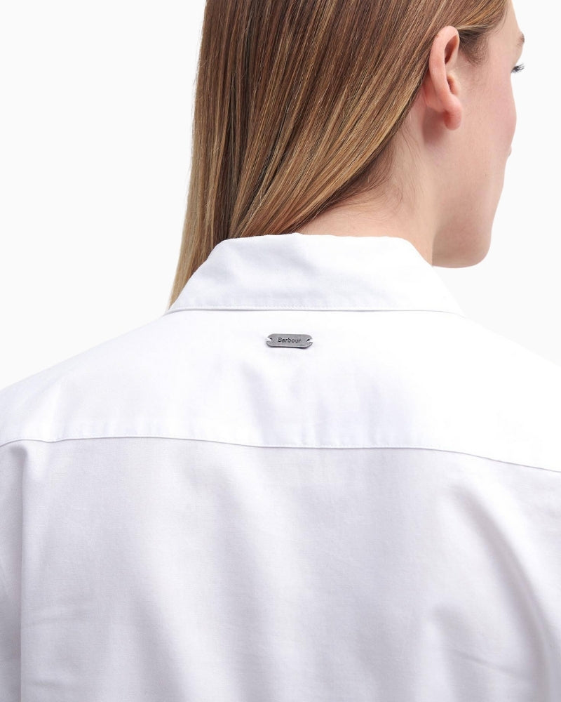 Barbour Derwent Long-Sleeved Shirt cotton fabric close-up – Áines Boutique