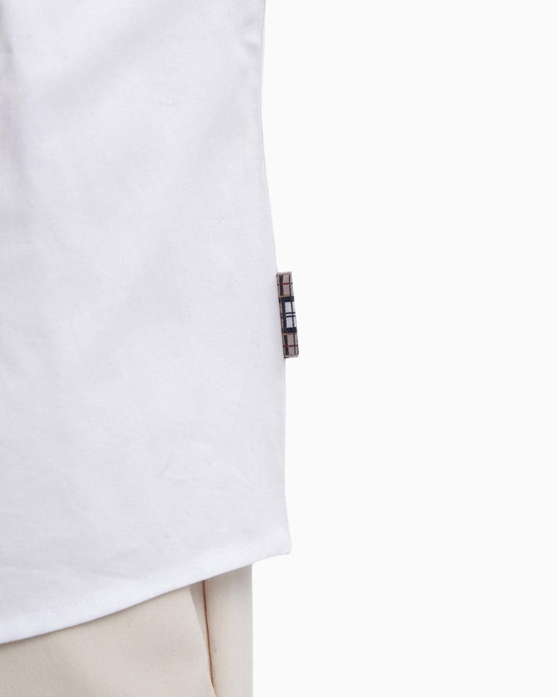 Barbour Derwent Long-Sleeved Shirt cotton fabric close-up – Áines Boutique