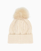 Barbour Elsdon cable knit beanie back view – Áines Boutique