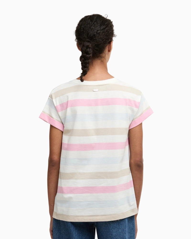 Barbour Lyndale striped cotton top back view woman wearing – Áines Boutique
