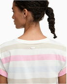 Barbour Lyndale striped cotton top Beacon triangle back neck detail – Áines Boutique