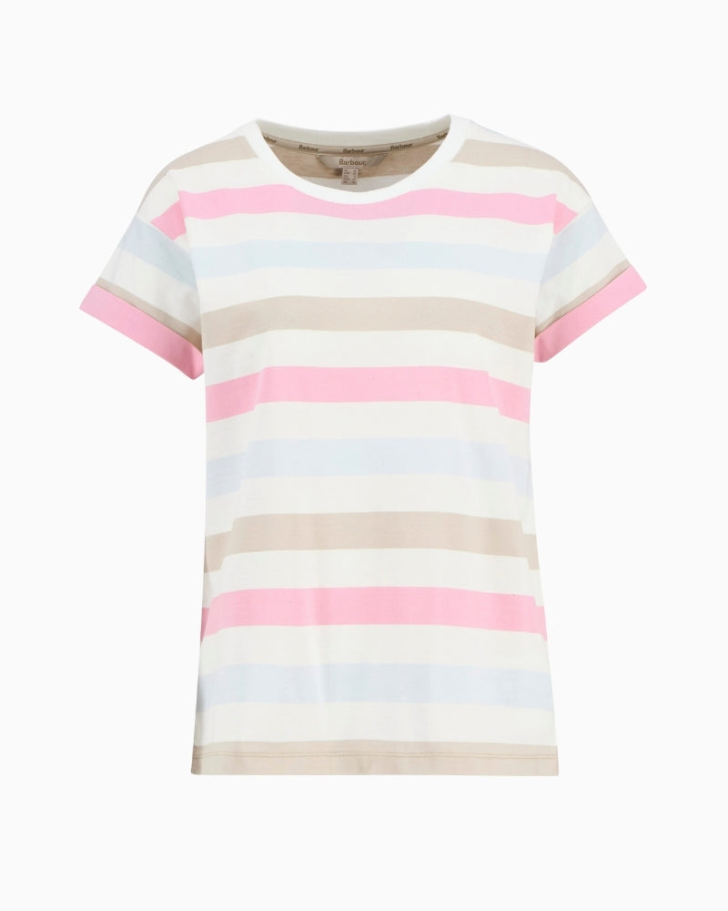 Barbour Lyndale striped cotton top product view on white background – Áines Boutique