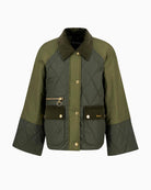 Barbour Martha quilted jacket for women in black with four-inch diamond stitching