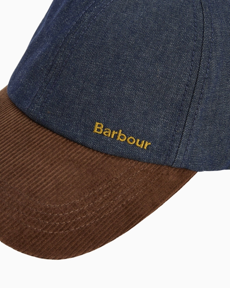 Close-up of Barbour Mya cap cord peak detail – Áines Boutique