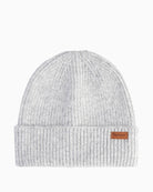 Barbour Pendle knit beanie grey front view – Áines Boutique