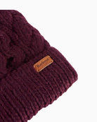 Barbour Penshaw beanie side view with branded tab – Áines Boutique