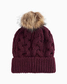 Barbour Penshaw cable knit beanie back view – Áines Boutique