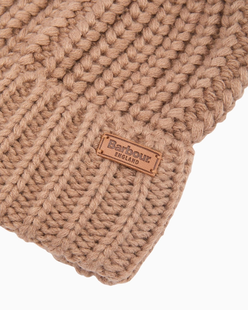 Barbour Saltburn Beanie branded badge detail – Áines Boutique