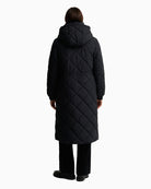 Barbour Alverstone Puffer Jacket black hood back view detail