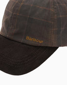 Barbour Arlene Cap in Tartan embroidered logo detail