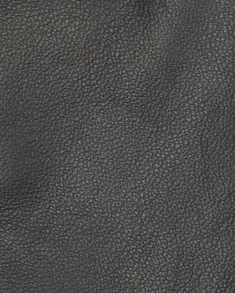 Barbour Arlene Leather Gloves in Black leather texture detail