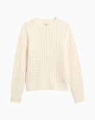 Barbour Ashdown Cable Knit Jumper Cream cable knit detail