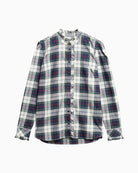 Barbour Aspen Shirt in forest green tartan front view
