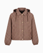 Barbour Audrey Showerproof Jacket in Burgundy front view
