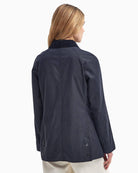 Barbour Beadnell Waxed Jacket in navy back view