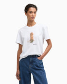 Barbour Bedale T-shirt white front view – Áines Boutique