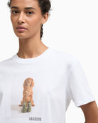 Barbour Bedale T-shirt white neckline and sleeve detail – Áines Boutique