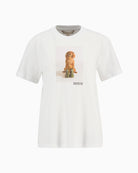 Barbour Bedale T-shirt white flat lay front view – Áines Boutique