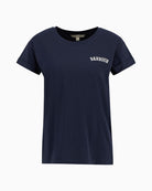 Barbour Bede T-shirt navy flat lay front view – Áines Boutique