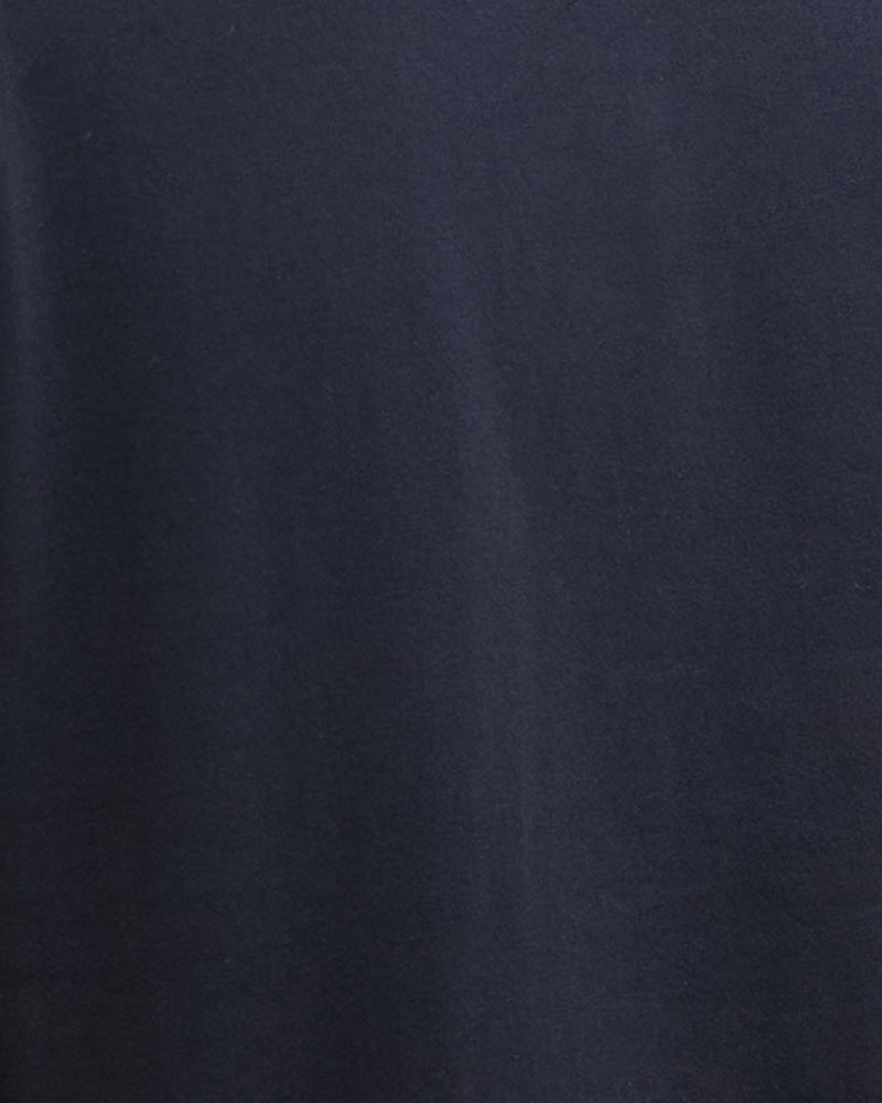 Barbour Bede T-shirt navy close up view of fabric – Áines Boutique
