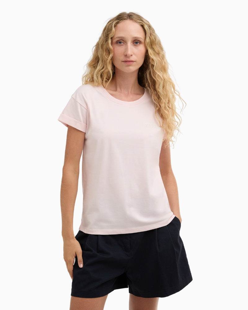 Barbour Bede T-shirt pink front view – Áines Boutique