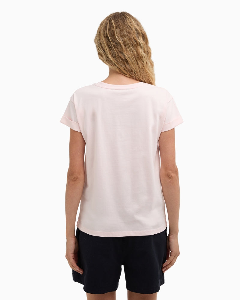 Barbour Bede T-shirt pink back view – Áines Boutique