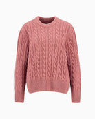 Flat lay of the Barbour Belford Jumper in Arabesque Pink