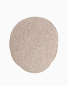 Barbour Bothal Bakerboy Cap in oatmeal wool blend with stitched peak