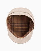 Inside lining of Barbour Bothal Bakerboy Cap in 100% cotton