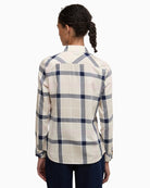 Barbour Bredon check shirt beige pink, back view – Áines Boutique