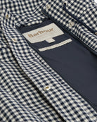 Barbour Bronwyn check showerproof jacket navy inner detail – Áines Boutique