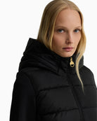 Barbour Conway Quilted Sweatshirt in Black collar detail
