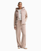 Barbour Conway Quilted Sweatshirt in Light Beige styled view