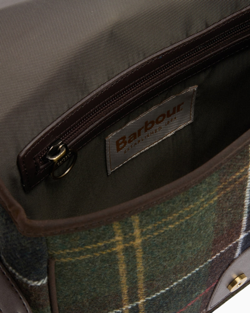 Barbour Cromarty Crossbody Bag in Tartan interior zipped pocket