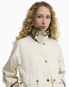 Barbour Cropped Beadnell casual jacket cord button detail